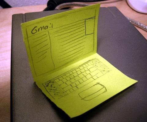 laptop de papel