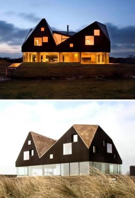 Ao sul da pequena vila de Thorpeness (Inglaterra), a Dune House foi construída pela dupla Jarmund/Vigsnæs Architects, que se tornou conhecida por criar estruturas que unem dois tipos de conforto: o "da modernidade" e o "do campo"