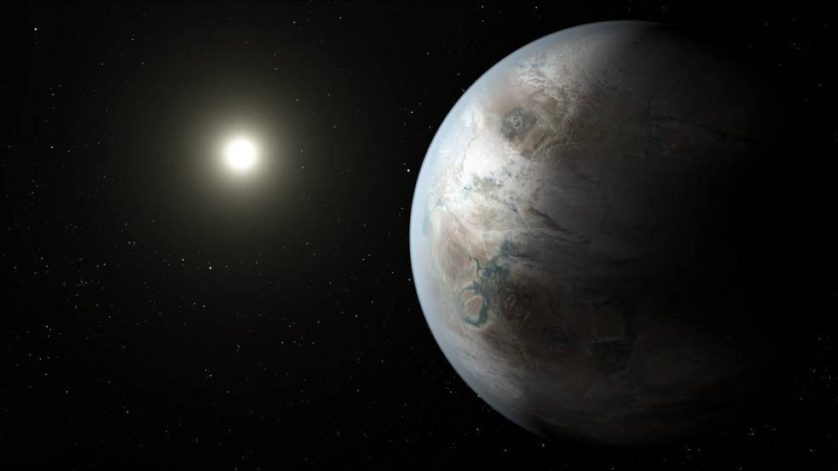 Impressão artística de planeta Kepler 452b