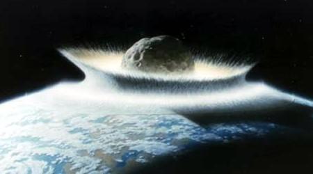 Meteoro se chocando com a terra, impacto - HypeScience.com