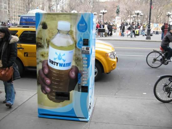 vending machine água contaminada
