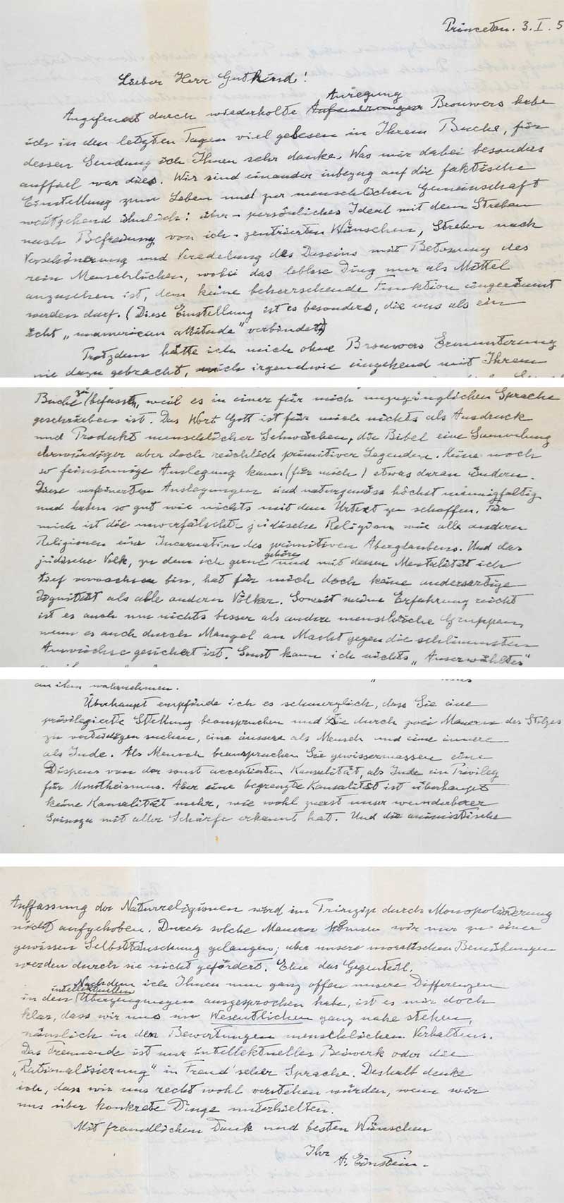 Carta de Einstein sobre Deus