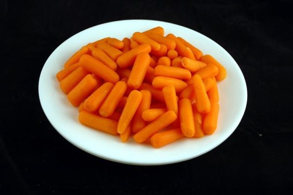 Cenouras bebê – 570 gramas= 200 calorias