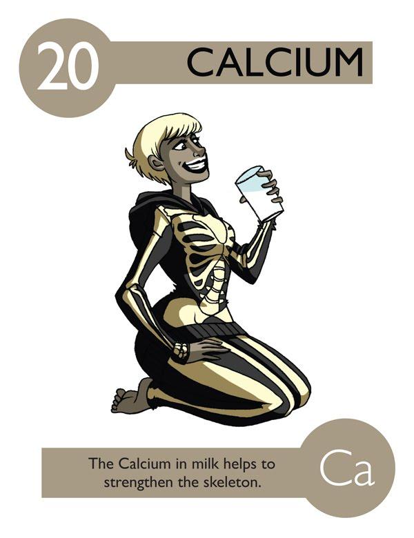 Cálcio (encontrado no leite) ajuda a fortificar os ossos