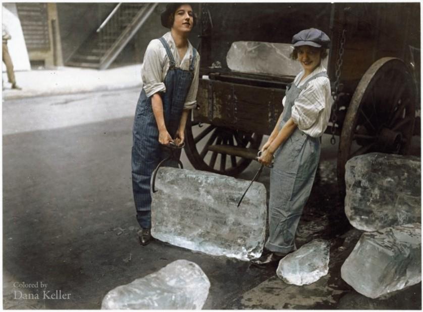 Meninas entregando gelo, 1918