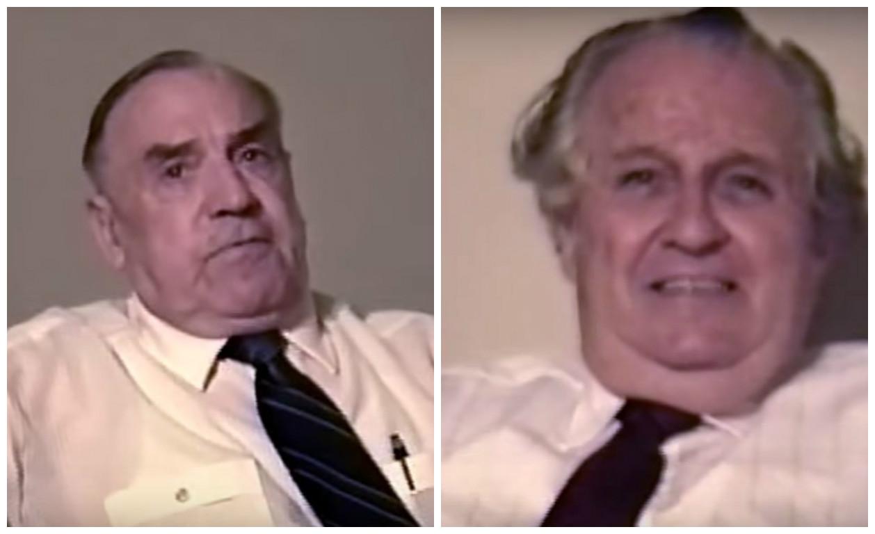 Stigler (esquerda) e Brown em encontro e entrevista em 1990