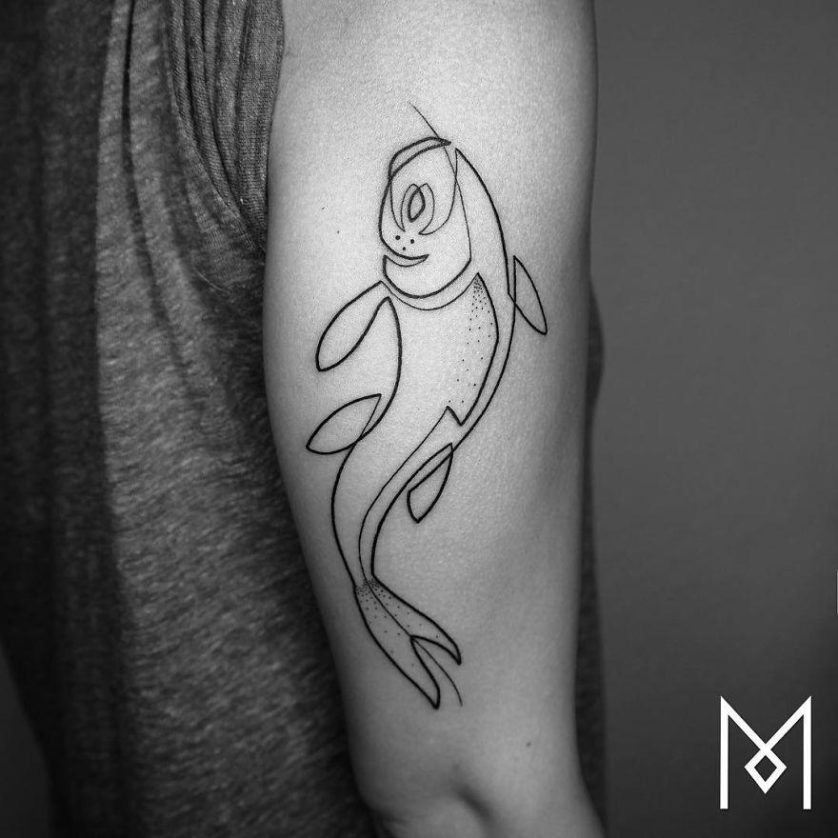 tatuagem uma linha minimalista 15