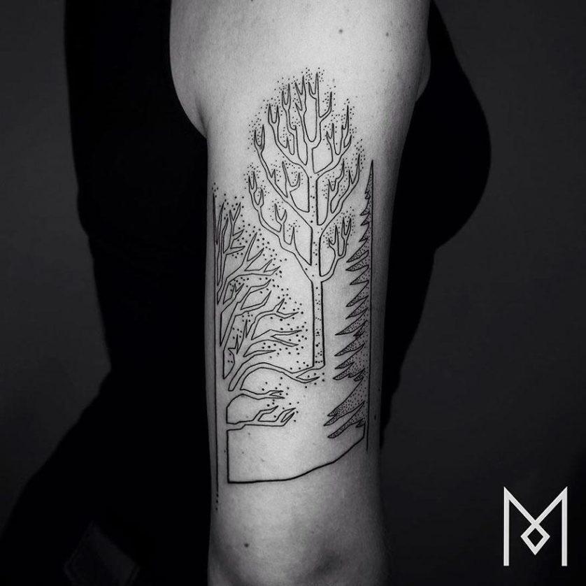 tatuagem uma linha minimalista 7