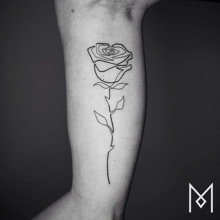 tatuagem uma linha minimalista 8