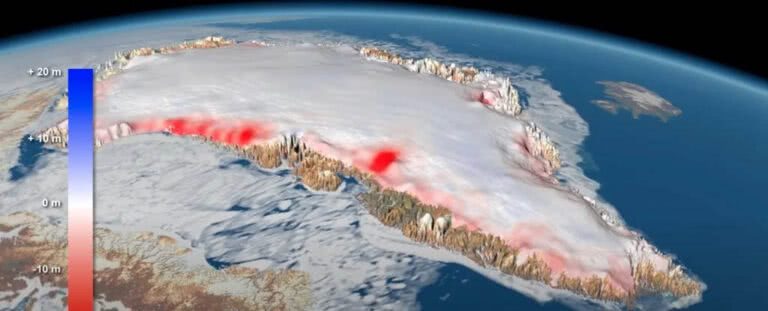 perda de gelo antartica Groenlândia