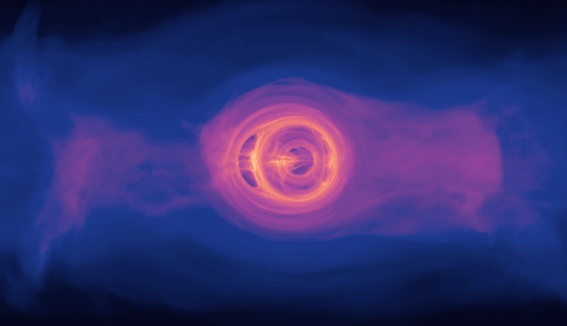 Simulação de buracos negro em rota de colusão