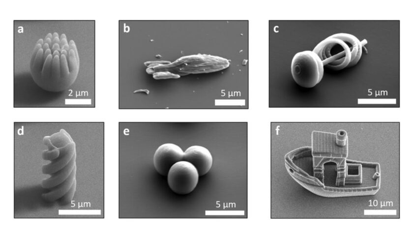 Micronadadores microscópicos impressos em 3D